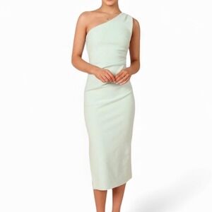 Petal Pup -Nadene‎ one Shoulder Midi Dress Mint  Green  Size US 14